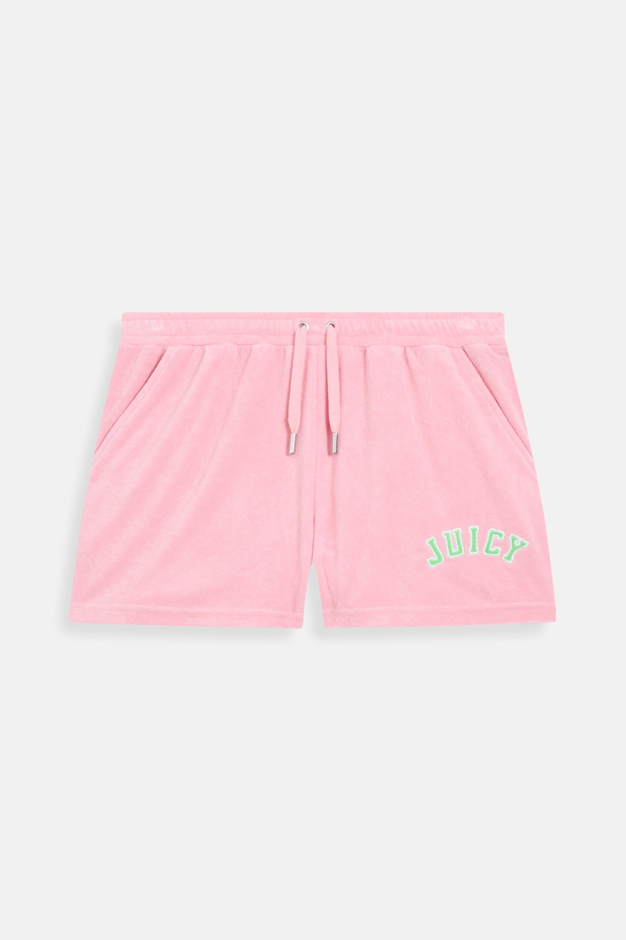 JUICY PINK COLLEGIATE TOWELLING SHORTS – L Pink JUICY PINK COLLEGIATE TOWELLING SHORTS – L Pink