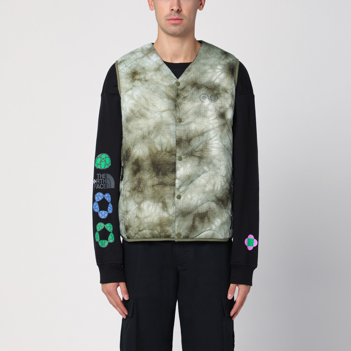 Camouflage quilted nylon waistcoat Camouflage quilted nylon waistcoat