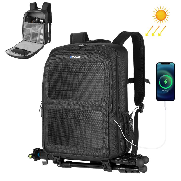 PULUZ Solar Power Outdoor Portable Camera Dual Shoulders Backpack Laptop Bag, Solar Shoulders Backpack – Solar Shoulders Backpack PULUZ Solar Power Outdoor Portable Camera Dual Shoulders Backpack Laptop Bag, Solar Shoulders Backpack – Solar Shoulders Backpack