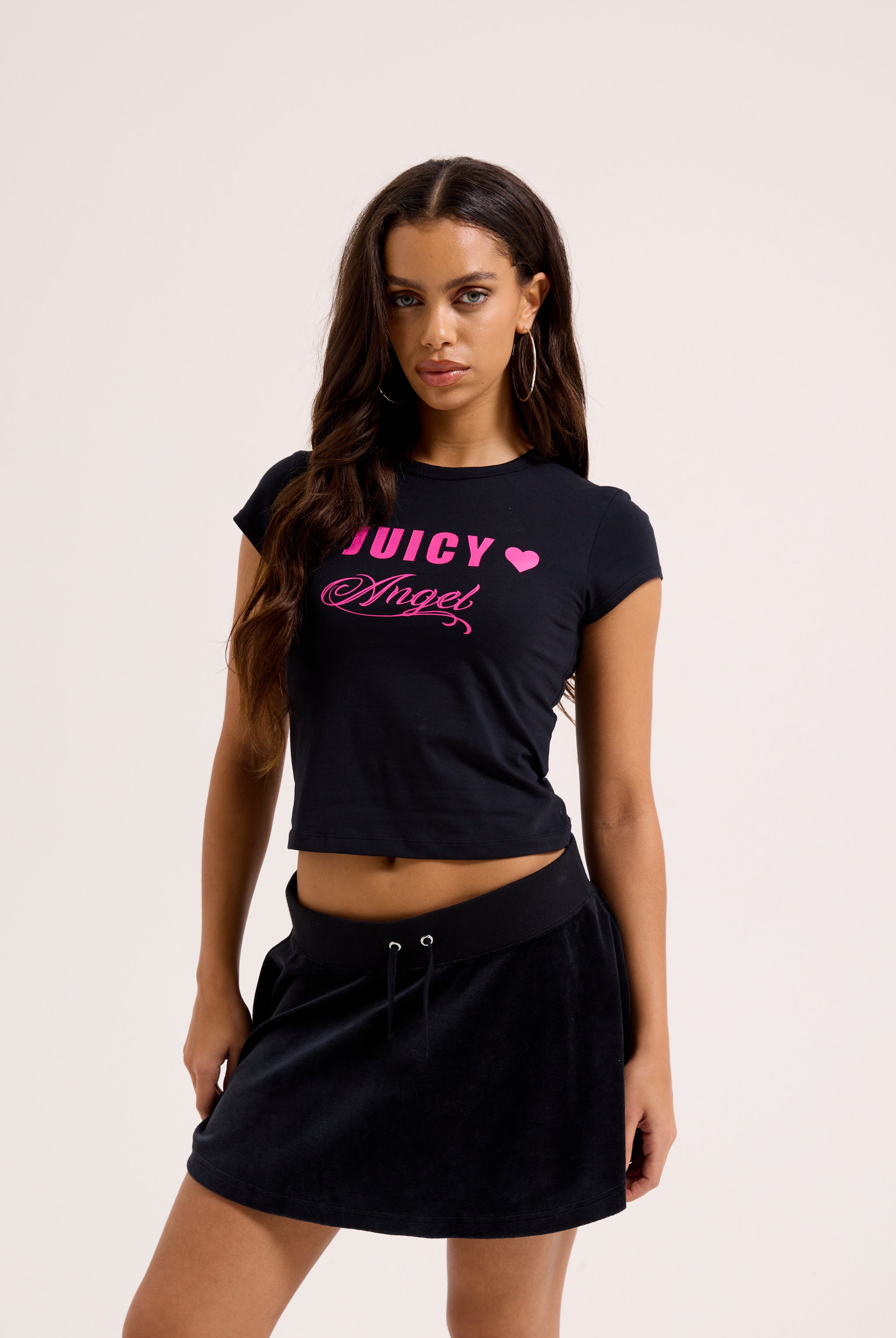 BLACK JUICY ANGEL BABY SHIRT – XXX Black BLACK JUICY ANGEL BABY SHIRT – XXX Black