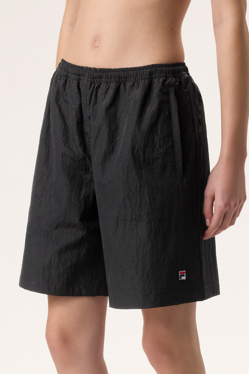 Black Fila x Hailey Bieber Crinkle Shorts Black Fila x Hailey Bieber Crinkle Shorts