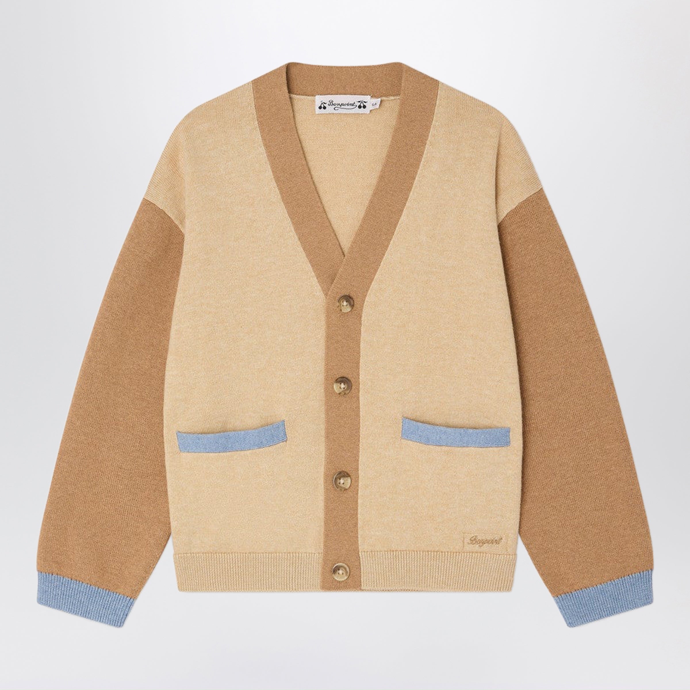 Edouard beige cotton and cashmere cardigan Edouard beige cotton and cashmere cardigan