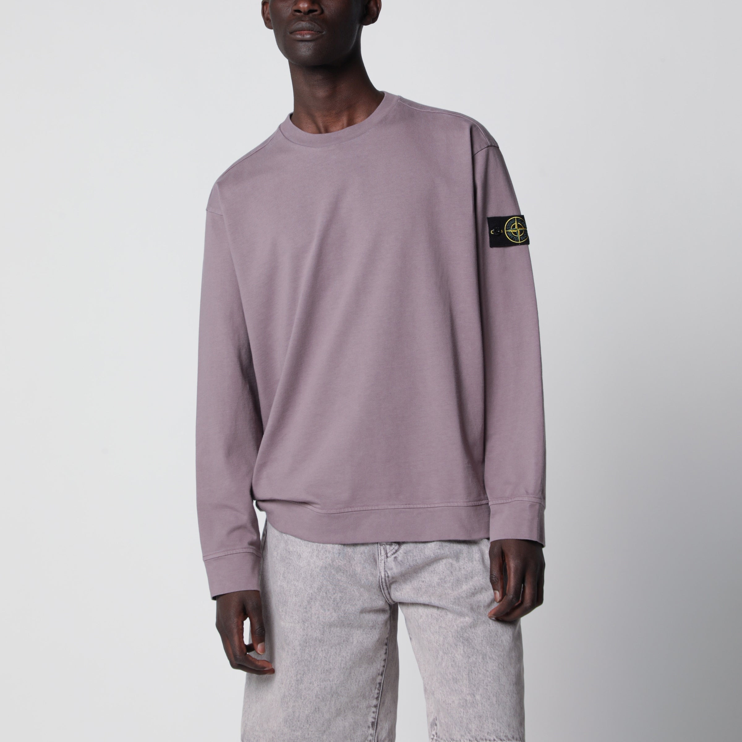 Oversized grey-purple cotton sweatshirt Oversized grey-purple cotton sweatshirt