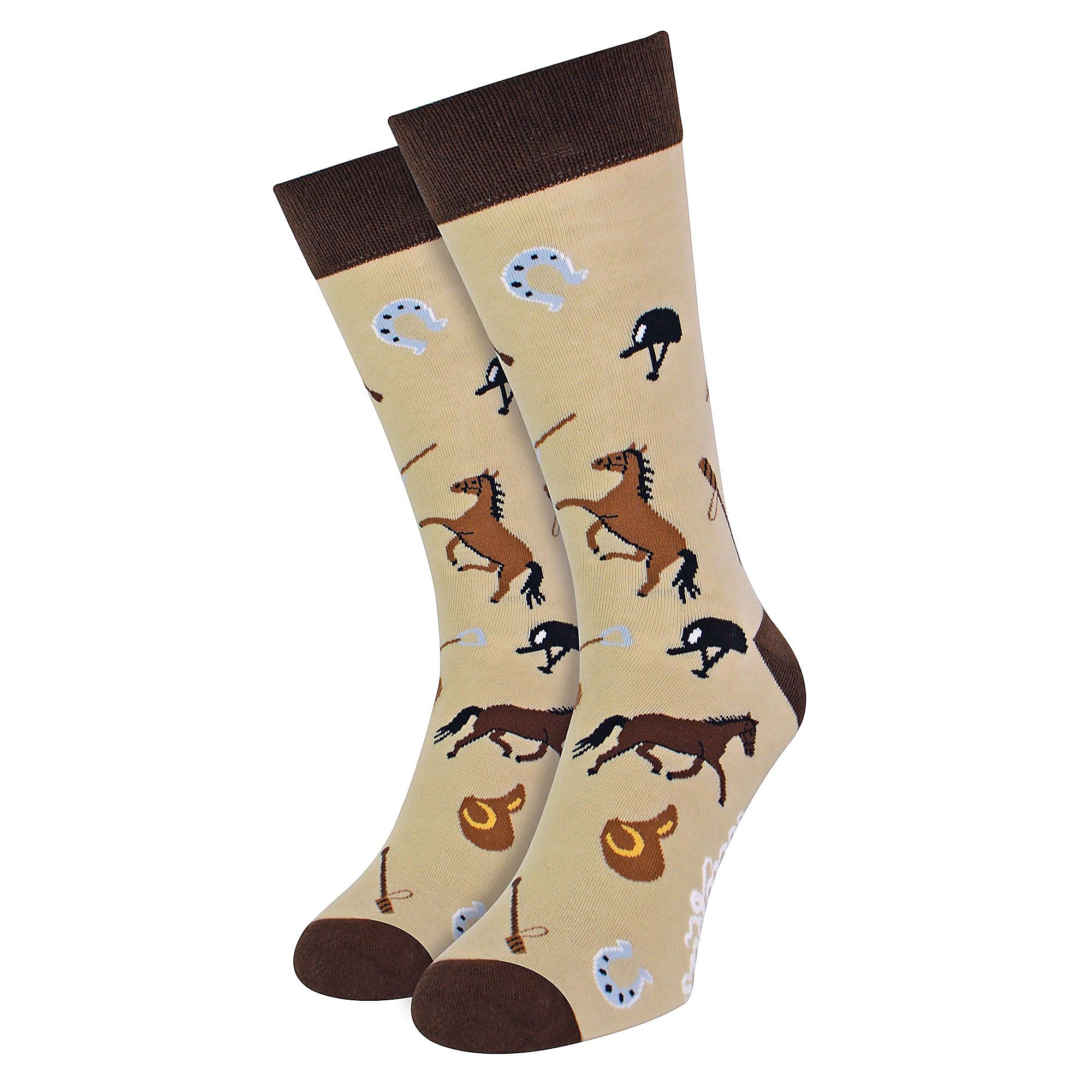Pack Mens & Ladies Sports Themed Crew Cotton Socks – – Why the Long Face? Beige Pack Mens & Ladies Sports Themed Crew Cotton Socks – – Why the Long Face? Beige