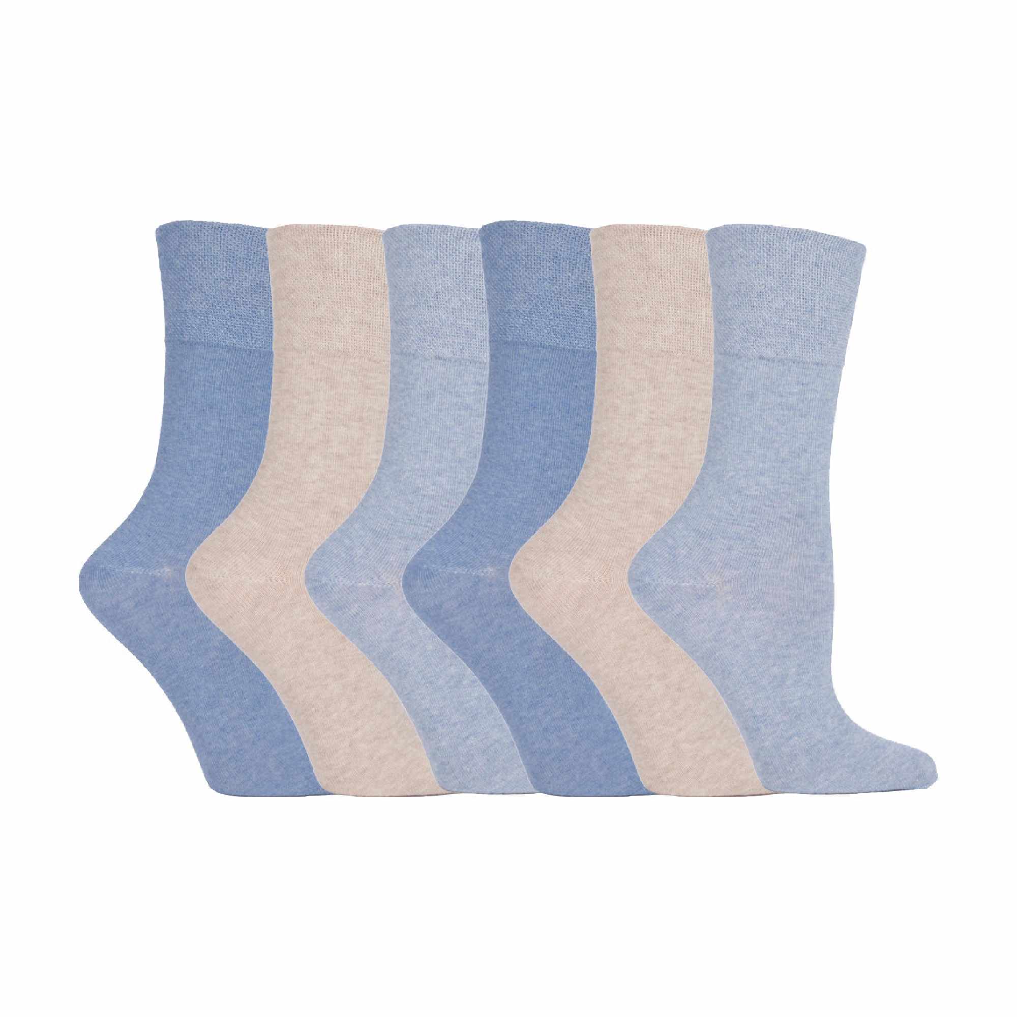 Pack Ladies Non Elastic Plain Coloured Cotton Socks – – GG Pack Ladies Non Elastic Plain Coloured Cotton Socks – – GG