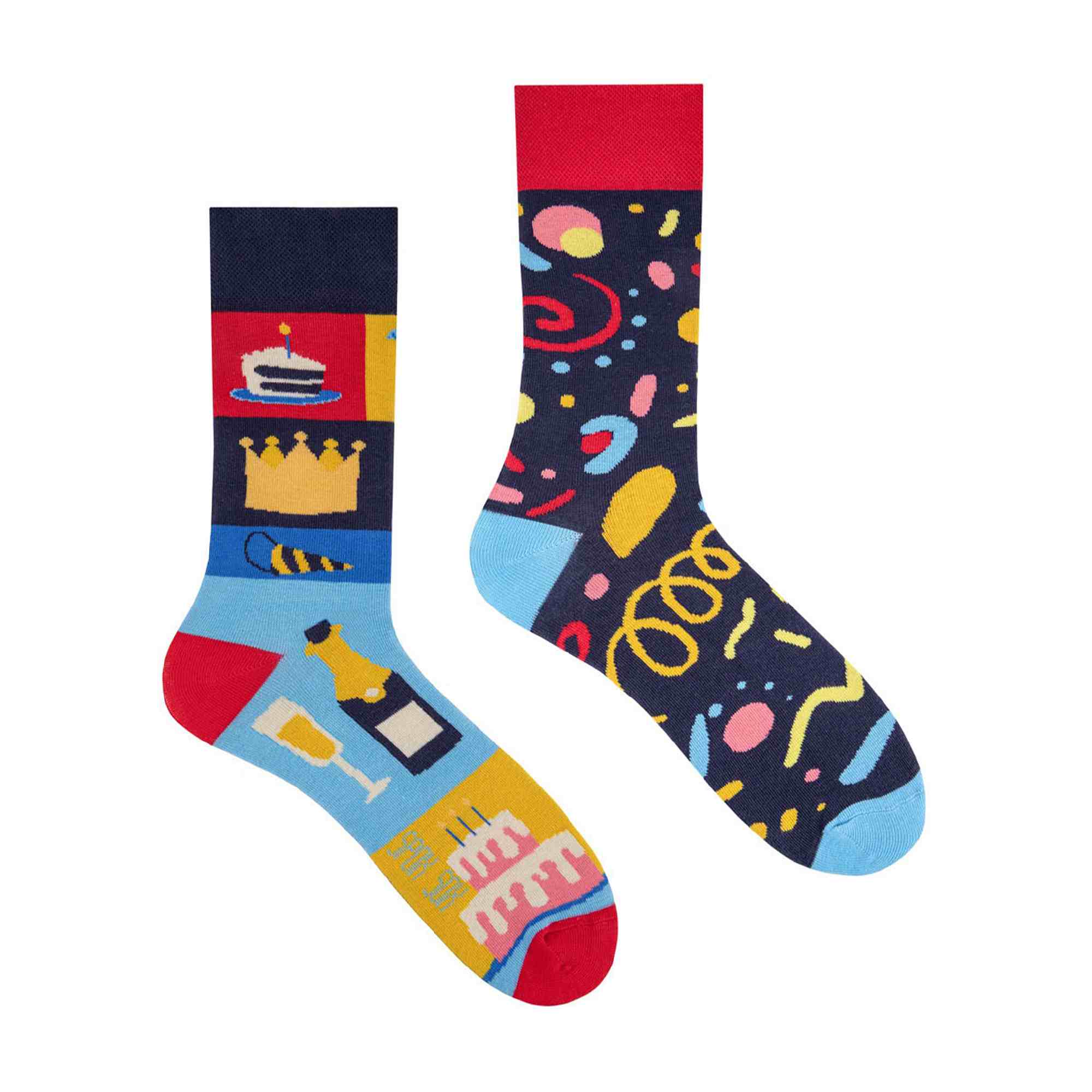 Pack Unisex Mismatched Novelty Odd Socks – Party – – Party Pack Unisex Mismatched Novelty Odd Socks – Party – – Party