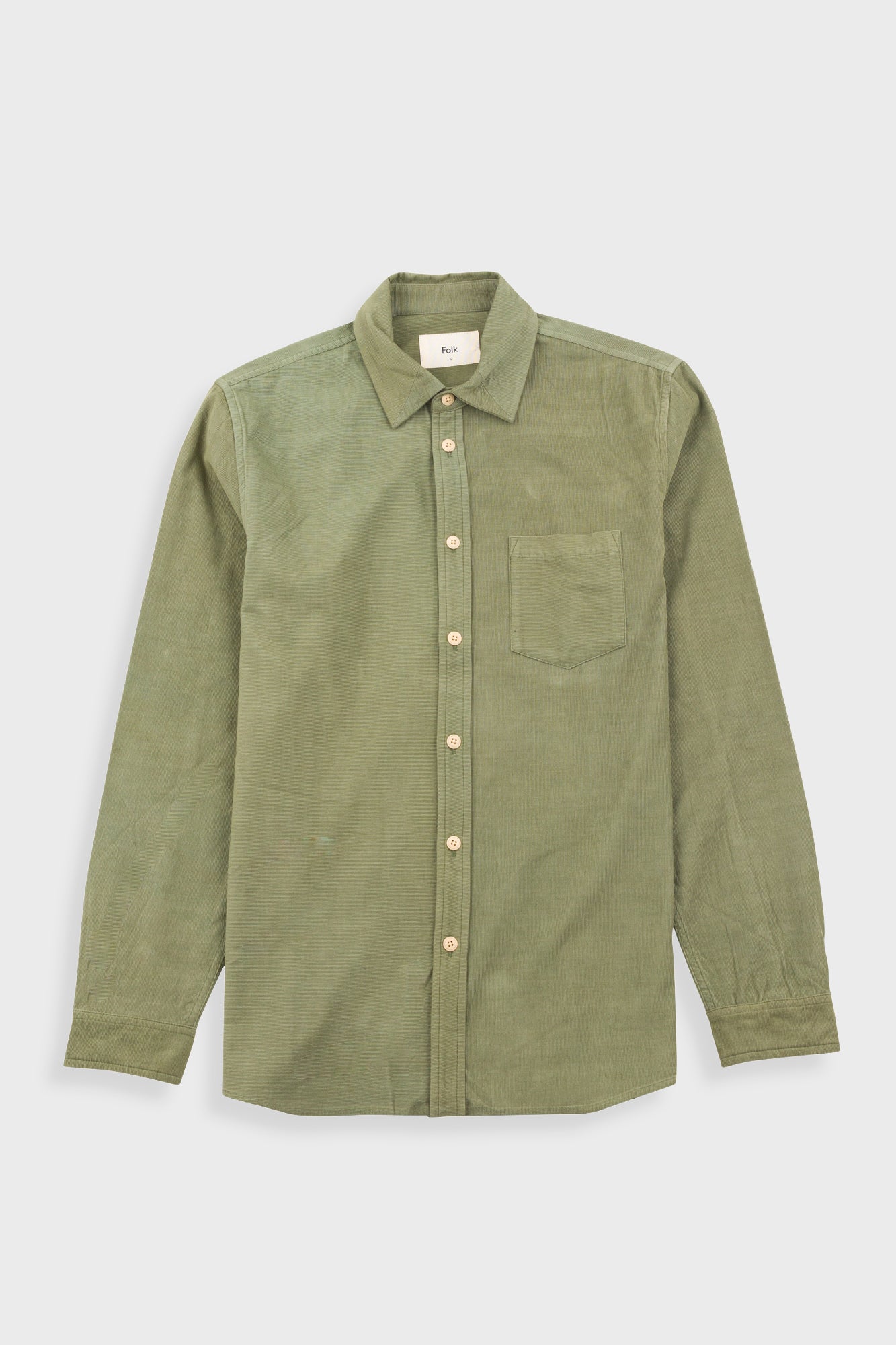 Direction Babycord Shirt – Olive Direction Babycord Shirt – Olive
