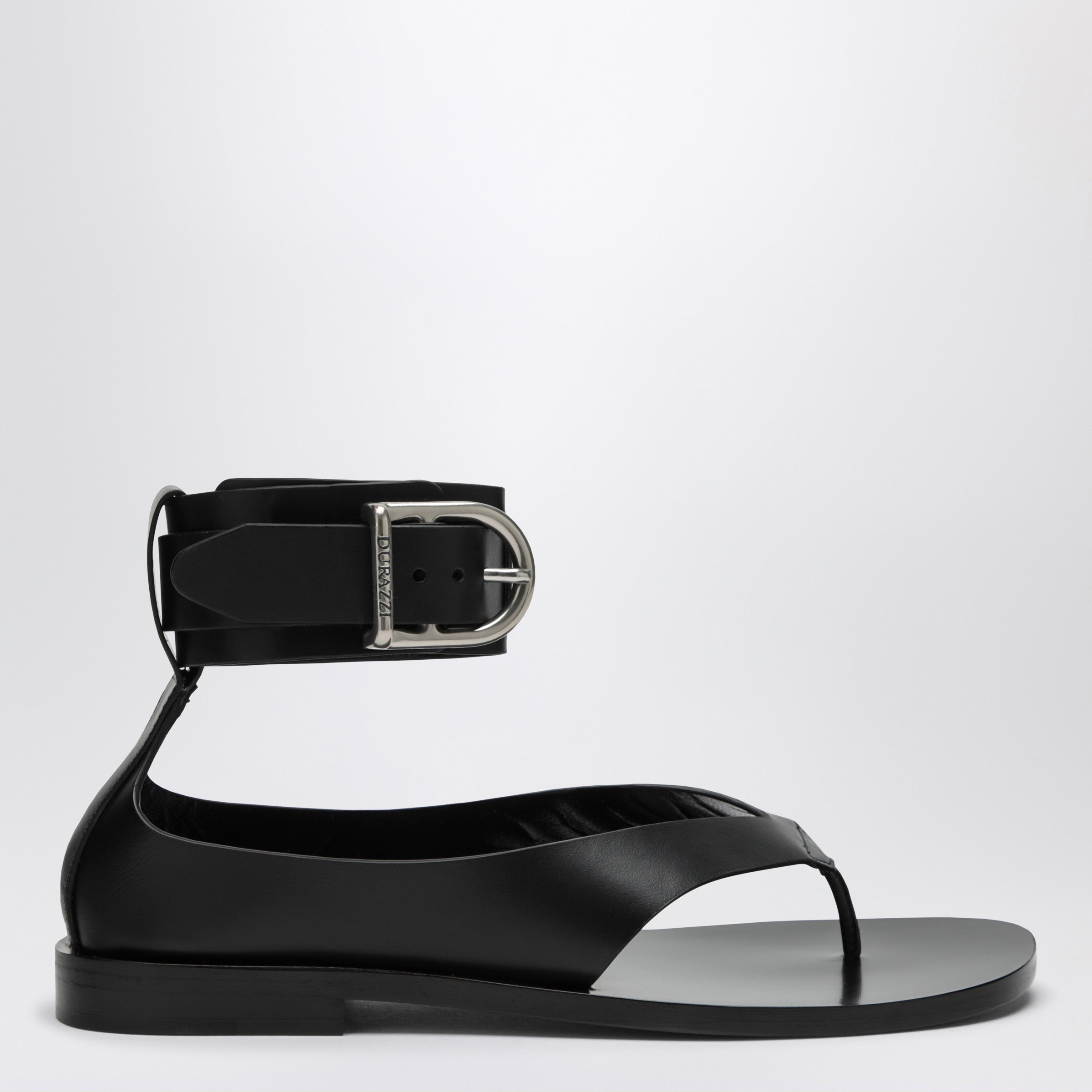 Black Sandals With Ankle Strap Closure Black Sandals With Ankle Strap Closure