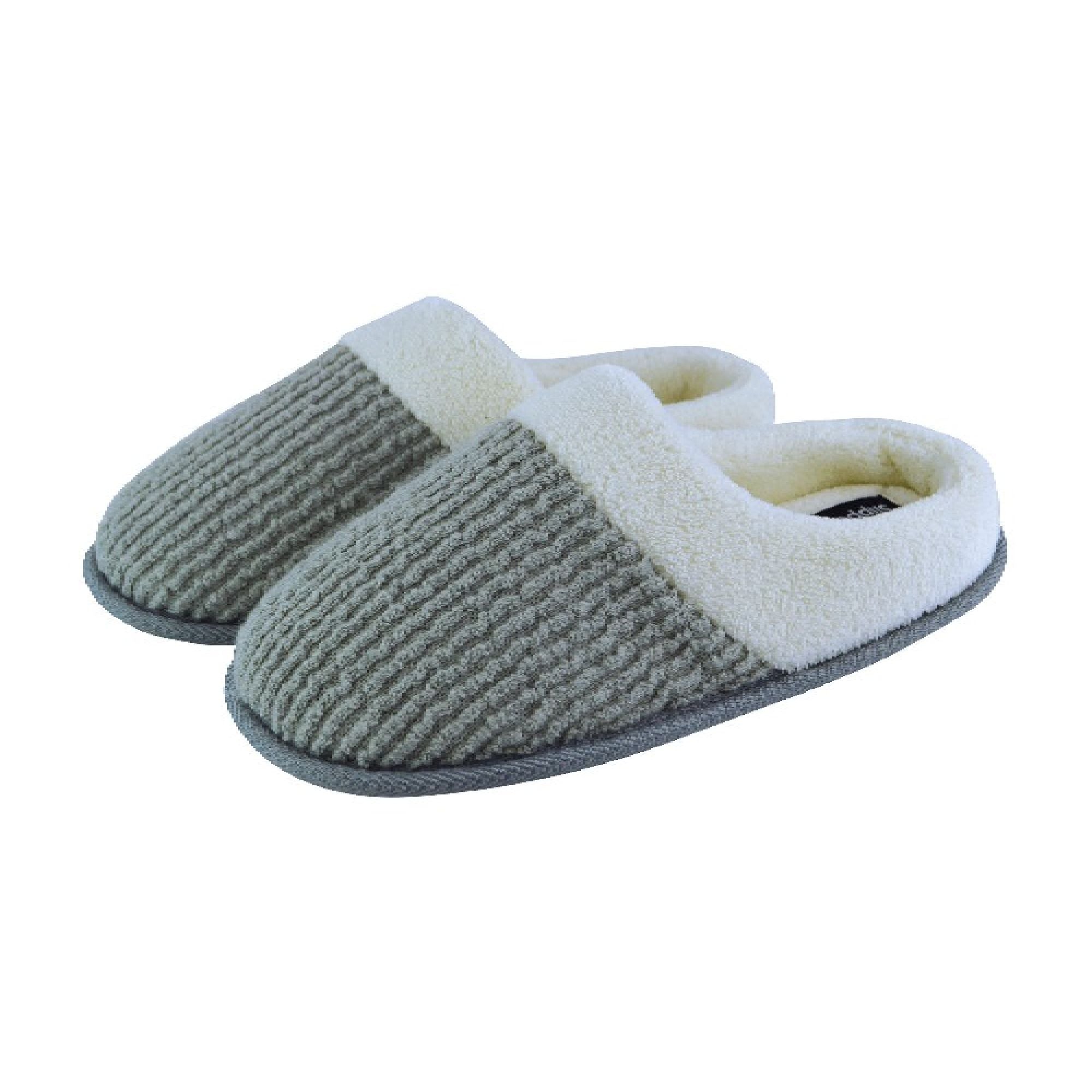 Ladies Soft Plush Lined Mule Slip On Slippers Sizes – Grey Ladies Soft Plush Lined Mule Slip On Slippers Sizes – Grey