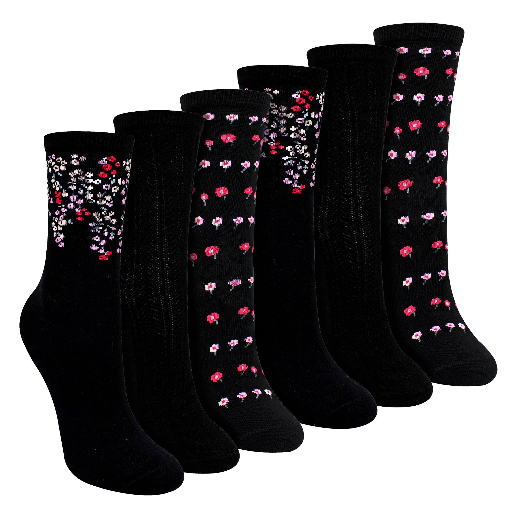 Pairs Ladies Floral Pattern Socks – Soft Cotton Rich Everyday Socks – – Assorted Pairs Ladies Floral Pattern Socks – Soft Cotton Rich Everyday Socks – – Assorted