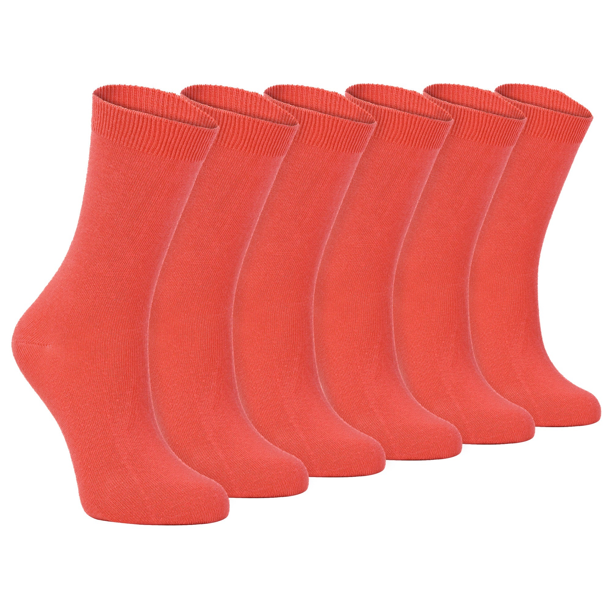 Ladies Plain Coloured Cotton Rich Dress Socks Multipack Options – – Coral Pack Ladies Plain Coloured Cotton Rich Dress Socks Multipack Options – – Coral Pack