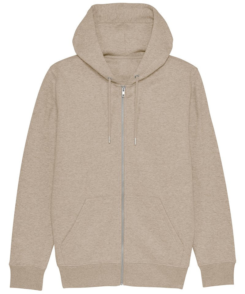 Organic Colours Zipped Hoodie – S Heather Sand Organic Colours Zipped Hoodie – S Heather Sand