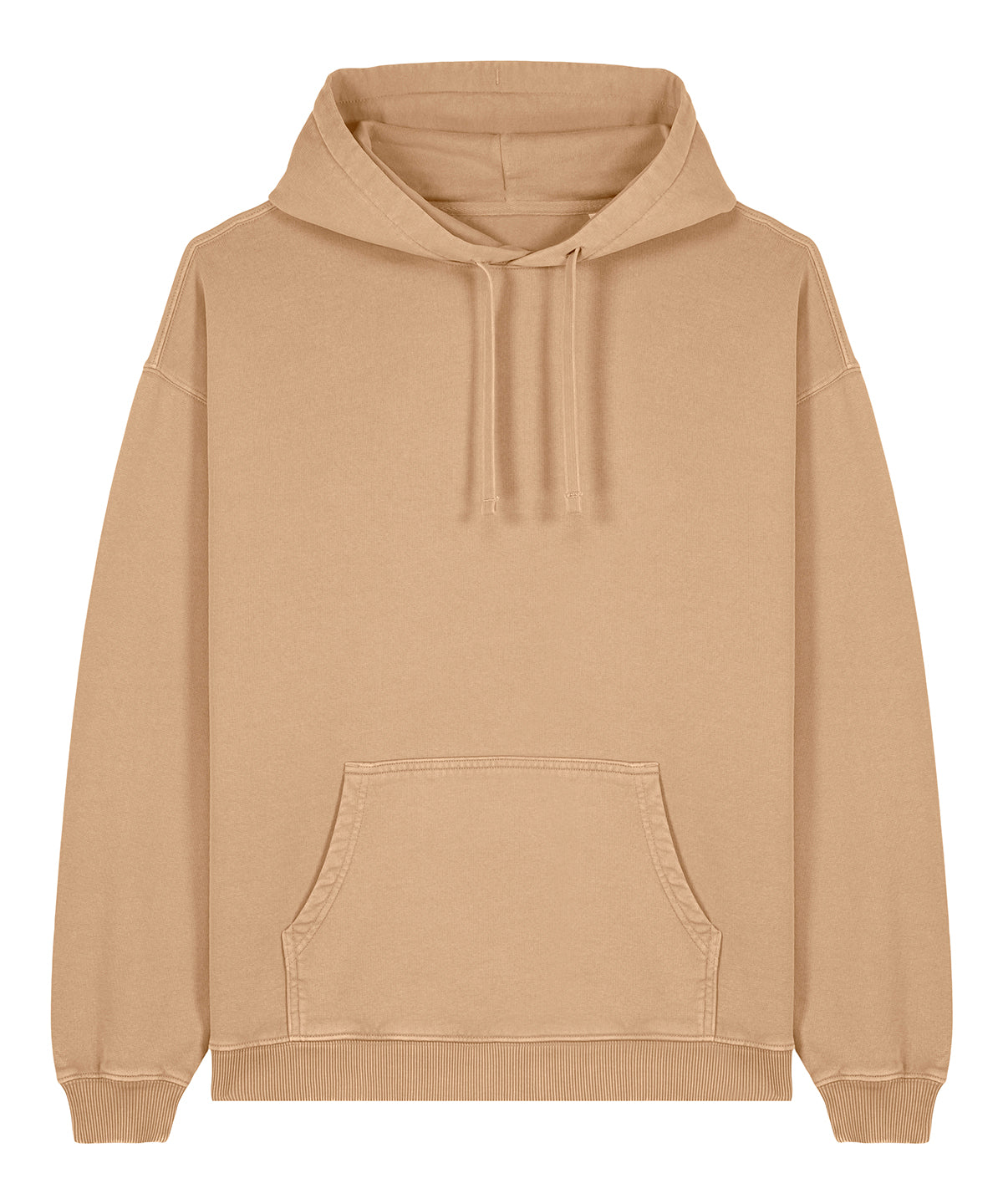 Organic Heavy Oversized Vintage Hoodie: Unisex – Garment Dyed Latte Organic Heavy Oversized Vintage Hoodie: Unisex – Garment Dyed Latte