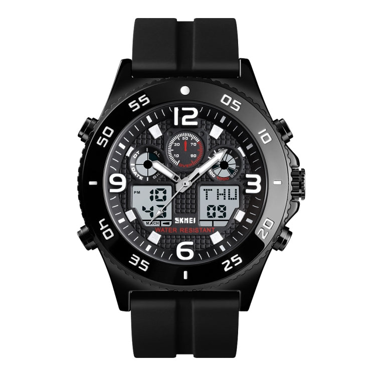 SKMEI Multi-Function Time Large Dial Steel Belt Men Casual Sports Electronic Watch – Black SKMEI Multi-Function Time Large Dial Steel Belt Men Casual Sports Electronic Watch – Black