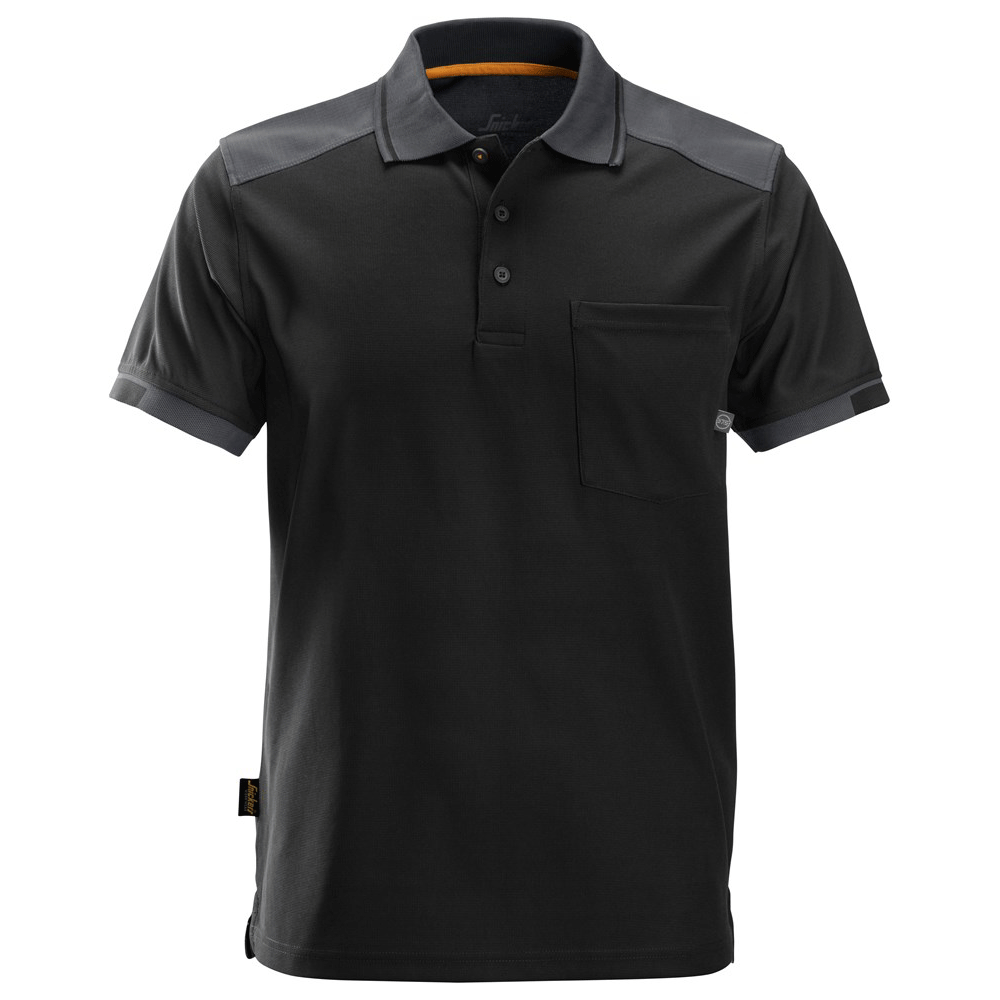 Snickers AllroundWork .® Tech Reinforced Polo Shirt Various Colours – Black Steel Grey Snickers AllroundWork .® Tech Reinforced Polo Shirt Various Colours – Black Steel Grey