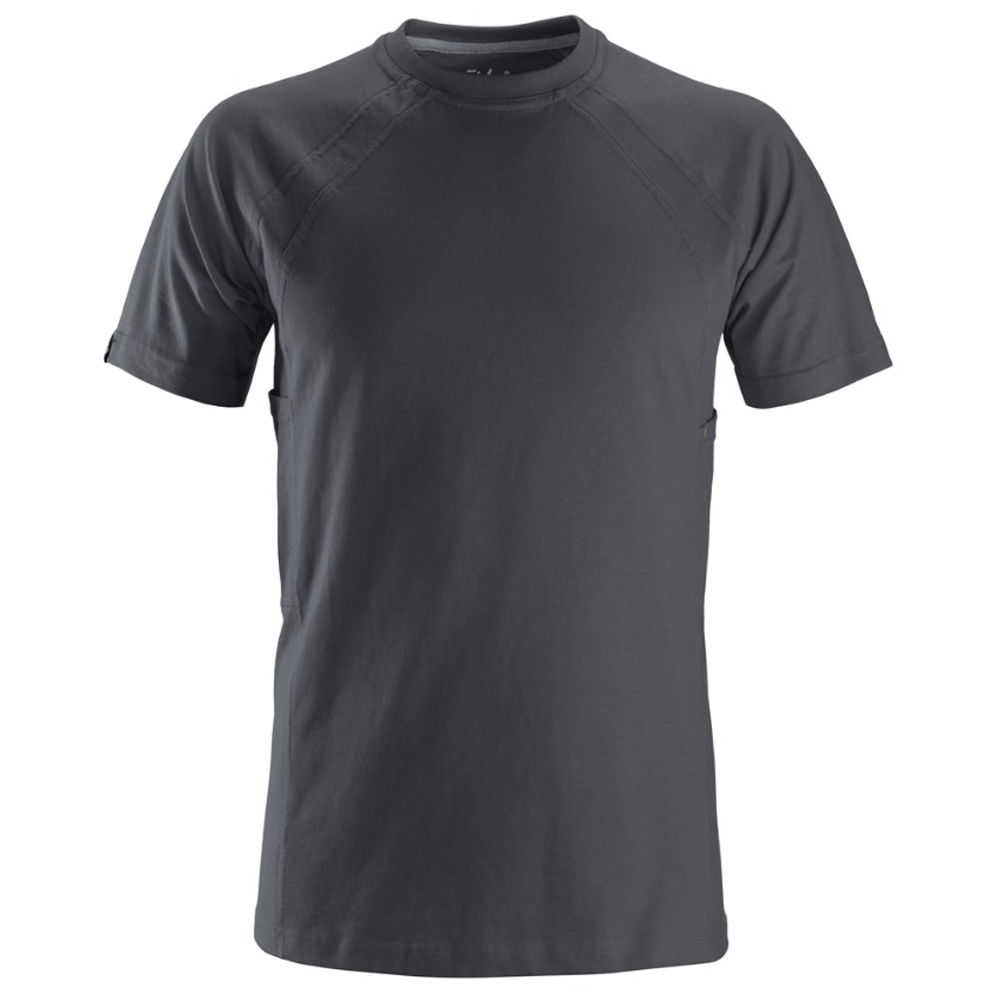 Snickers Premium Crew Neck Shirt With MultiPockets™ Various Colours – Steel Grey Medium