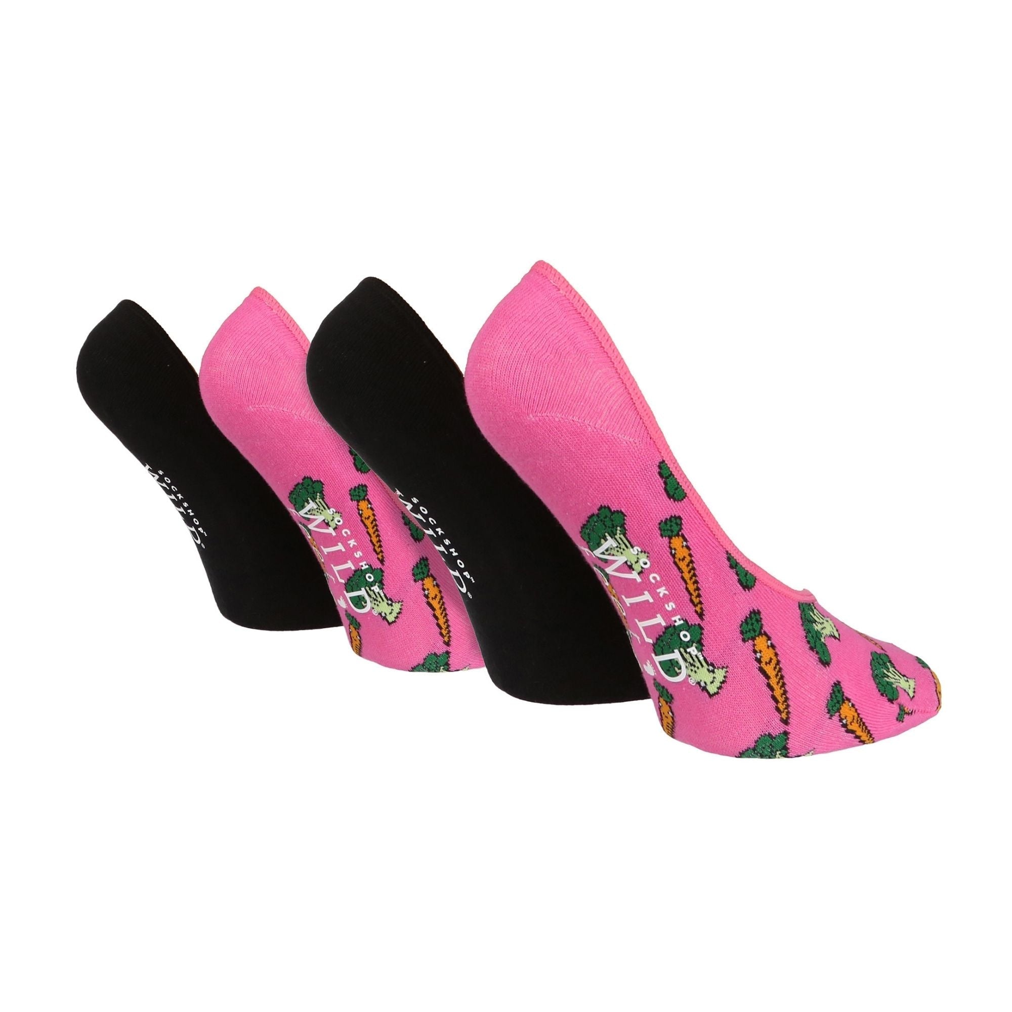 Pack Ladies Novelty No Show Socks: Summer Cotton Socks with Heel Grip – – Vegetables Pack Ladies Novelty No Show Socks: Summer Cotton Socks with Heel Grip – – Vegetables