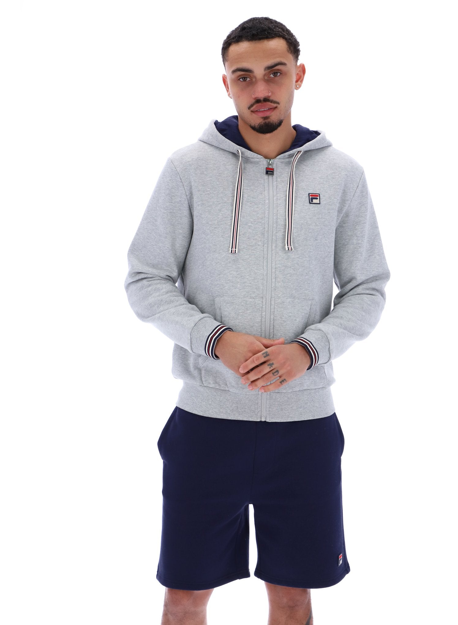 Grey Marl Tenconi Zip Up Hoodie Grey Marl Tenconi Zip Up Hoodie