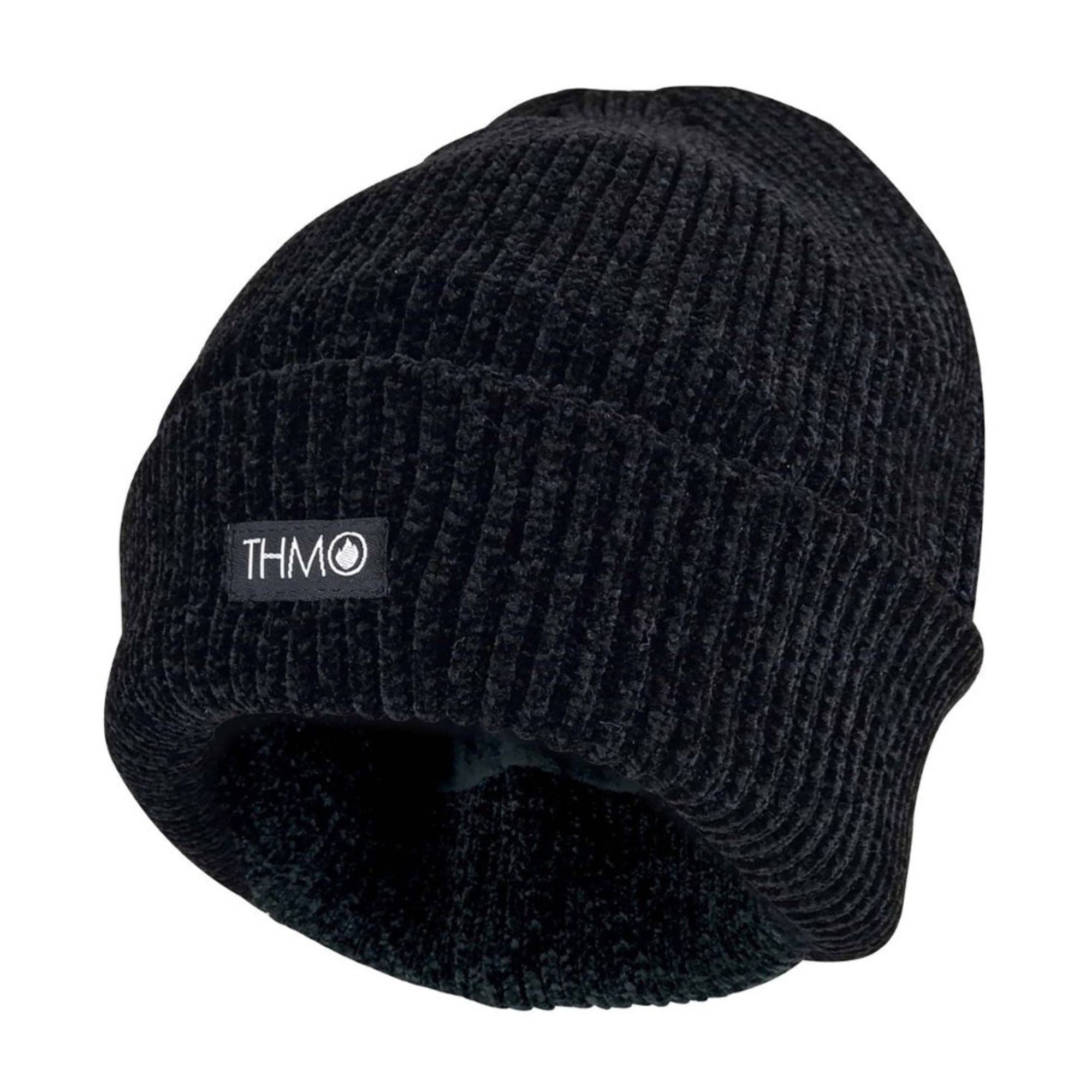 Ladies Thermal g M Insulation Fleece Lined Chenille Beanie Hat – One Size Black Ladies Thermal g M Insulation Fleece Lined Chenille Beanie Hat – One Size Black