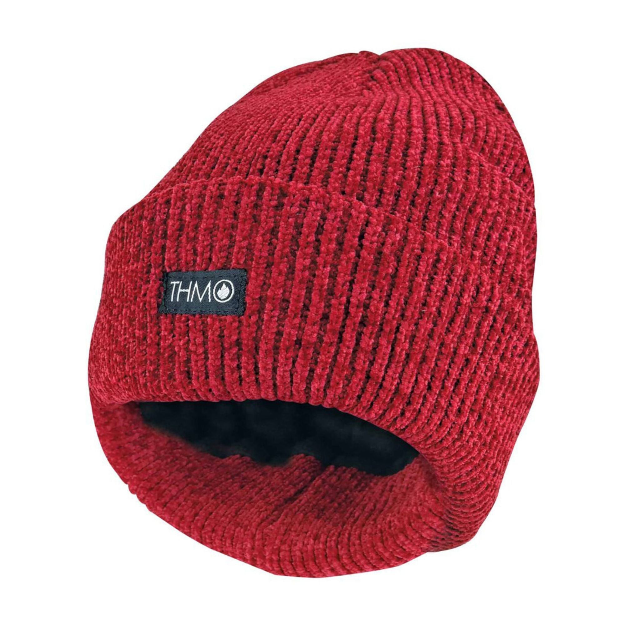 Ladies Thermal g M Insulation Fleece Lined Chenille Beanie Hat – One Size Red Ladies Thermal g M Insulation Fleece Lined Chenille Beanie Hat – One Size Red