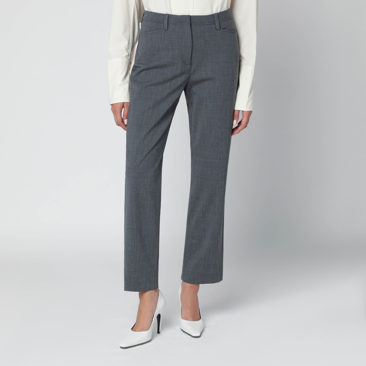 Grey wool-blend trousers Grey wool-blend trousers