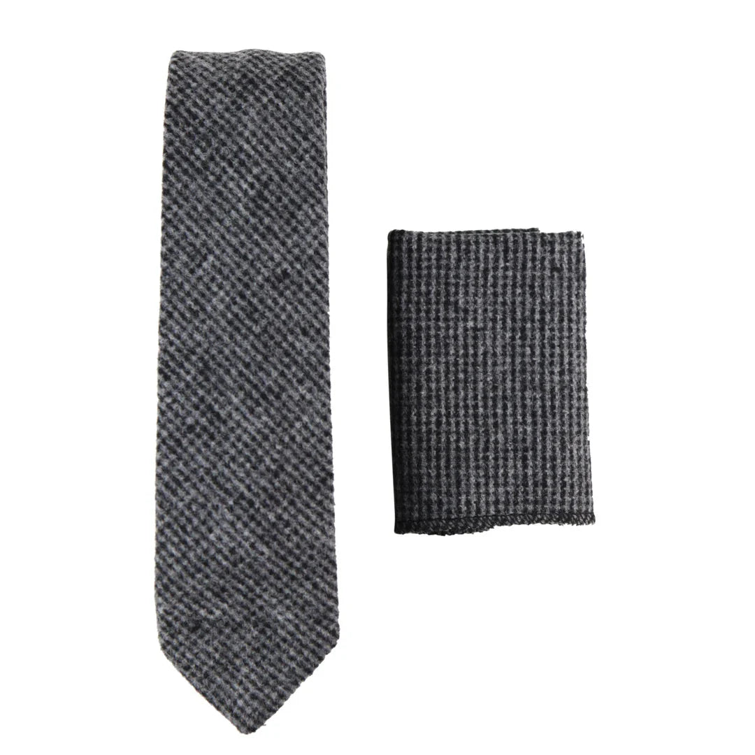 – Men’s Herringbone Tweed Wool Tie & Hankerchief “ – Men’s Herringbone Tweed Wool Tie & Hankerchief “