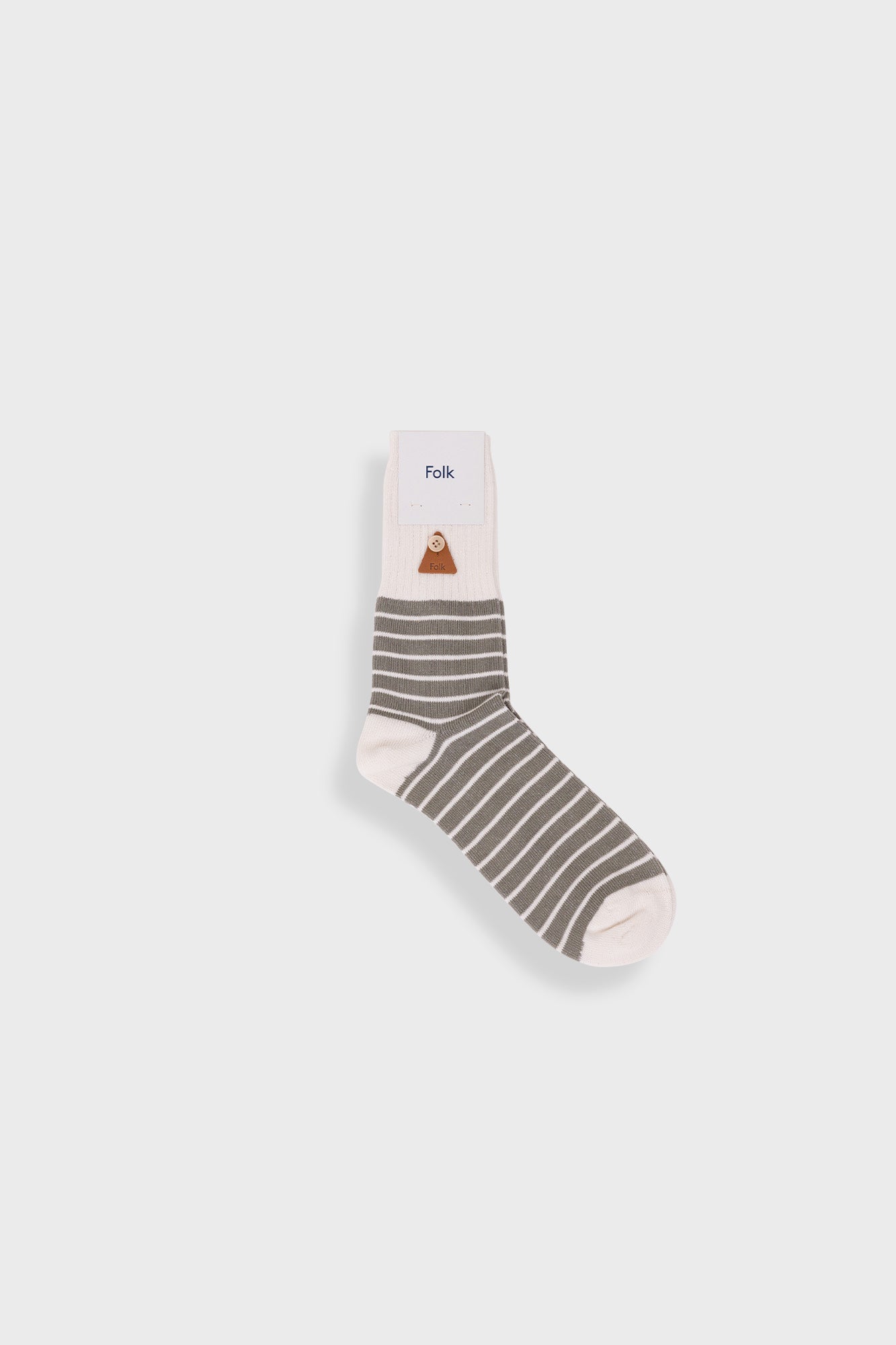 Block Stripe Socks – Olive Stripe – – Block Stripe Socks – Olive Stripe – –