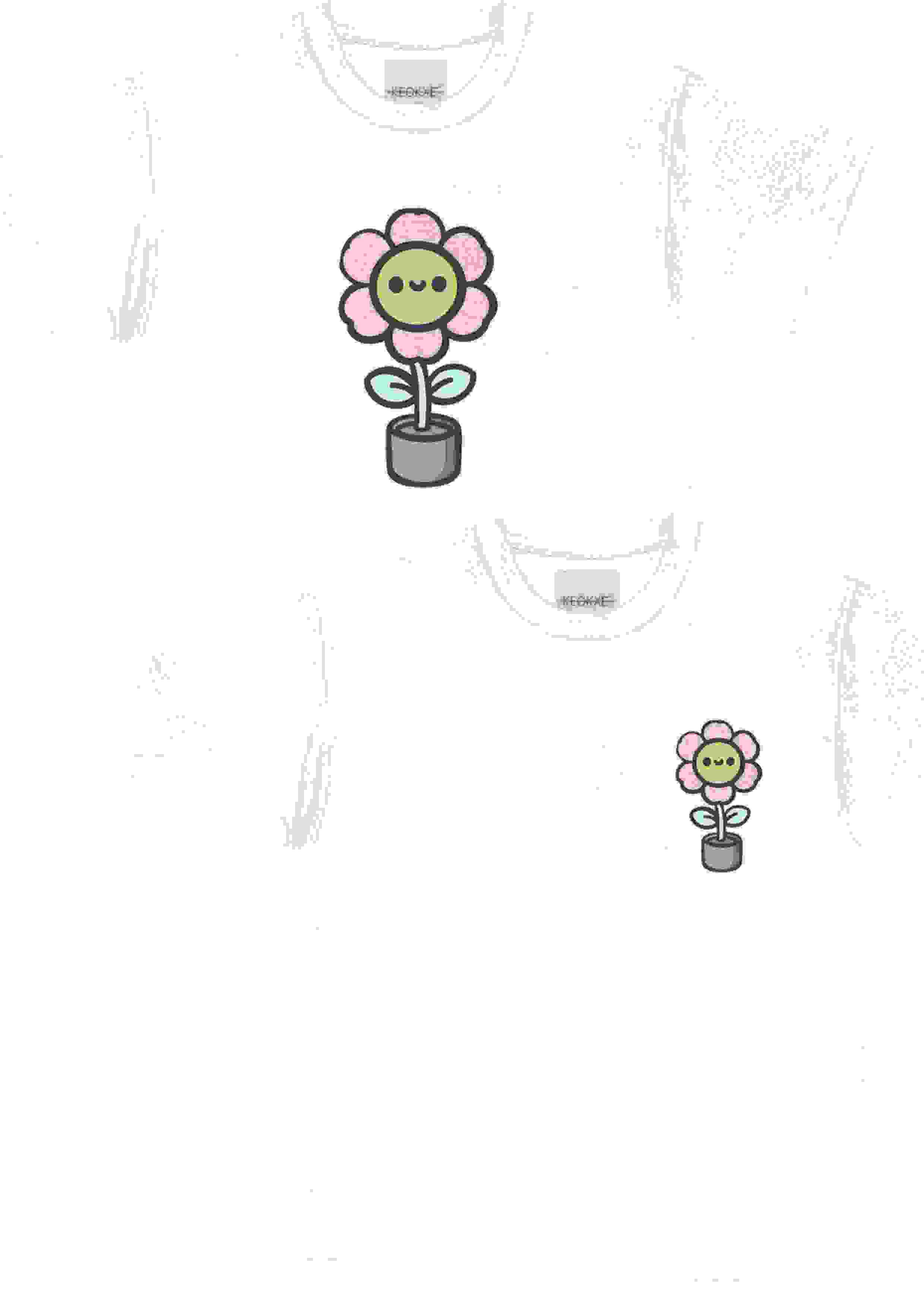 Cartoon Flower Shirt Cute Nature-Inspired – BIG LOGO Cartoon Flower Shirt Cute Nature-Inspired – BIG LOGO