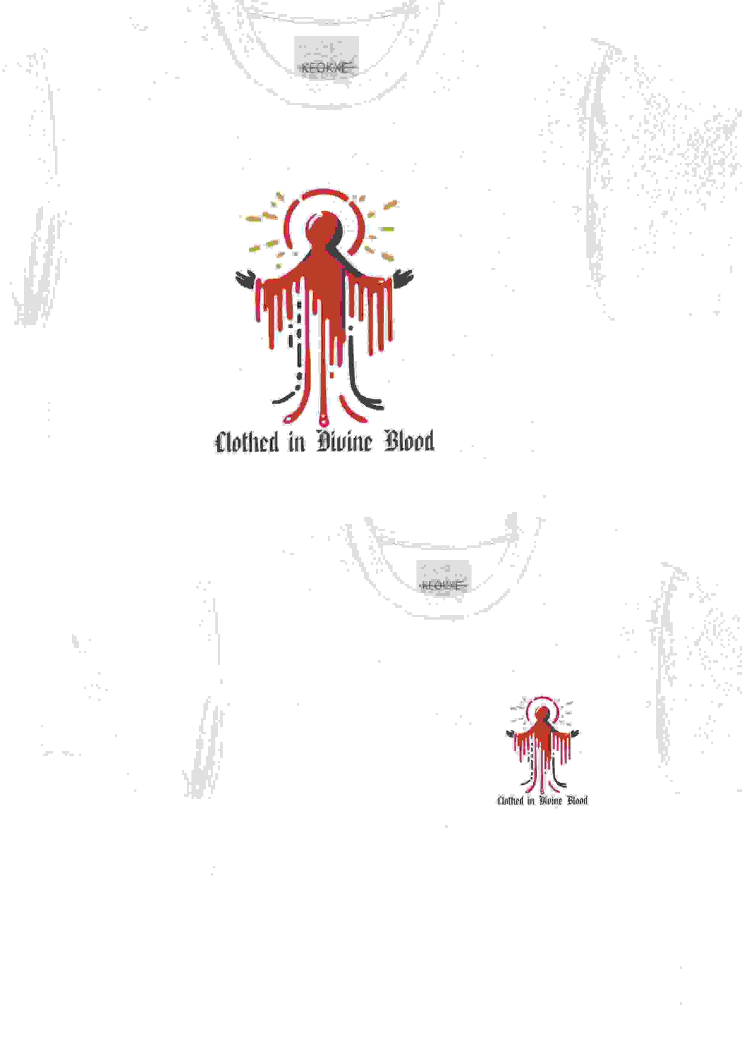 Clothed in Divine Blood Gothic Power Shirt – S Big Clothed in Divine Blood Gothic Power Shirt – S Big