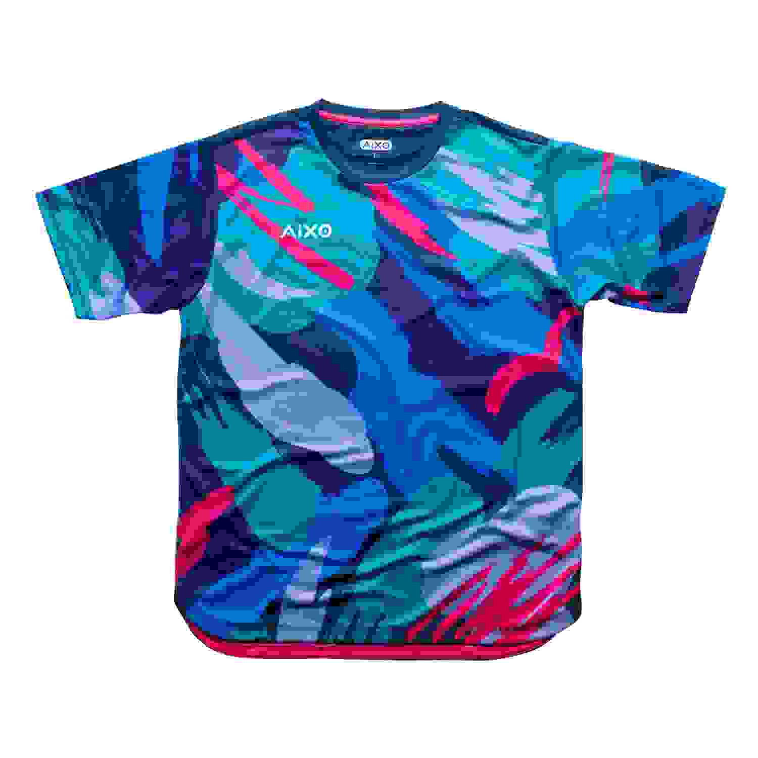 Aixo Abstract Shirt Mens Multicolour Dark Aixo Abstract Shirt Mens Multicolour Dark