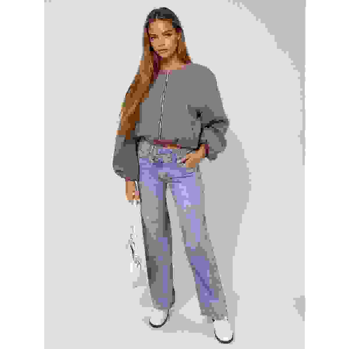 Asymmetric Waist Wide Leg Jeans Asymmetric Waist Wide Leg Jeans