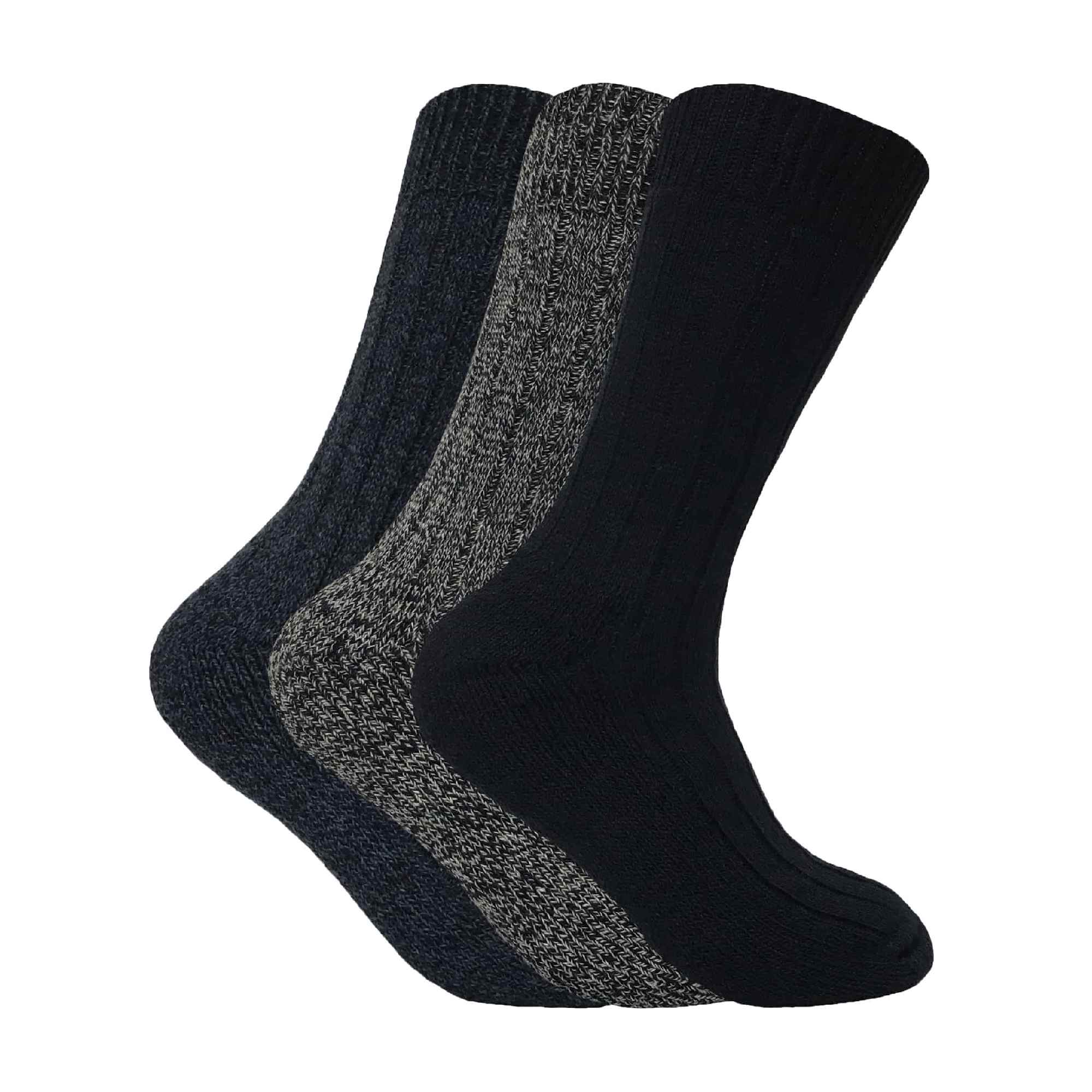 Mens Winter Warm Wool Blend Hiking Socks for Boots Multipack Options – – WB Blue Pack Mens Winter Warm Wool Blend Hiking Socks for Boots Multipack Options – – WB Blue Pack