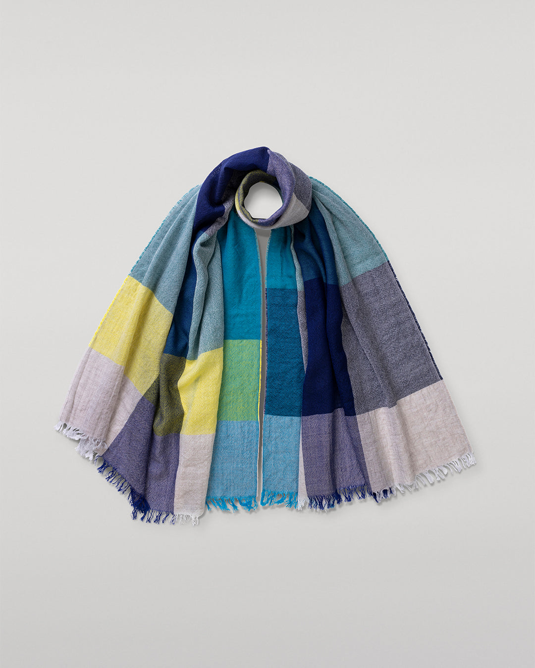 Ethie Navy & Lime Green Wool Scarf Ethie Navy & Lime Green Wool Scarf