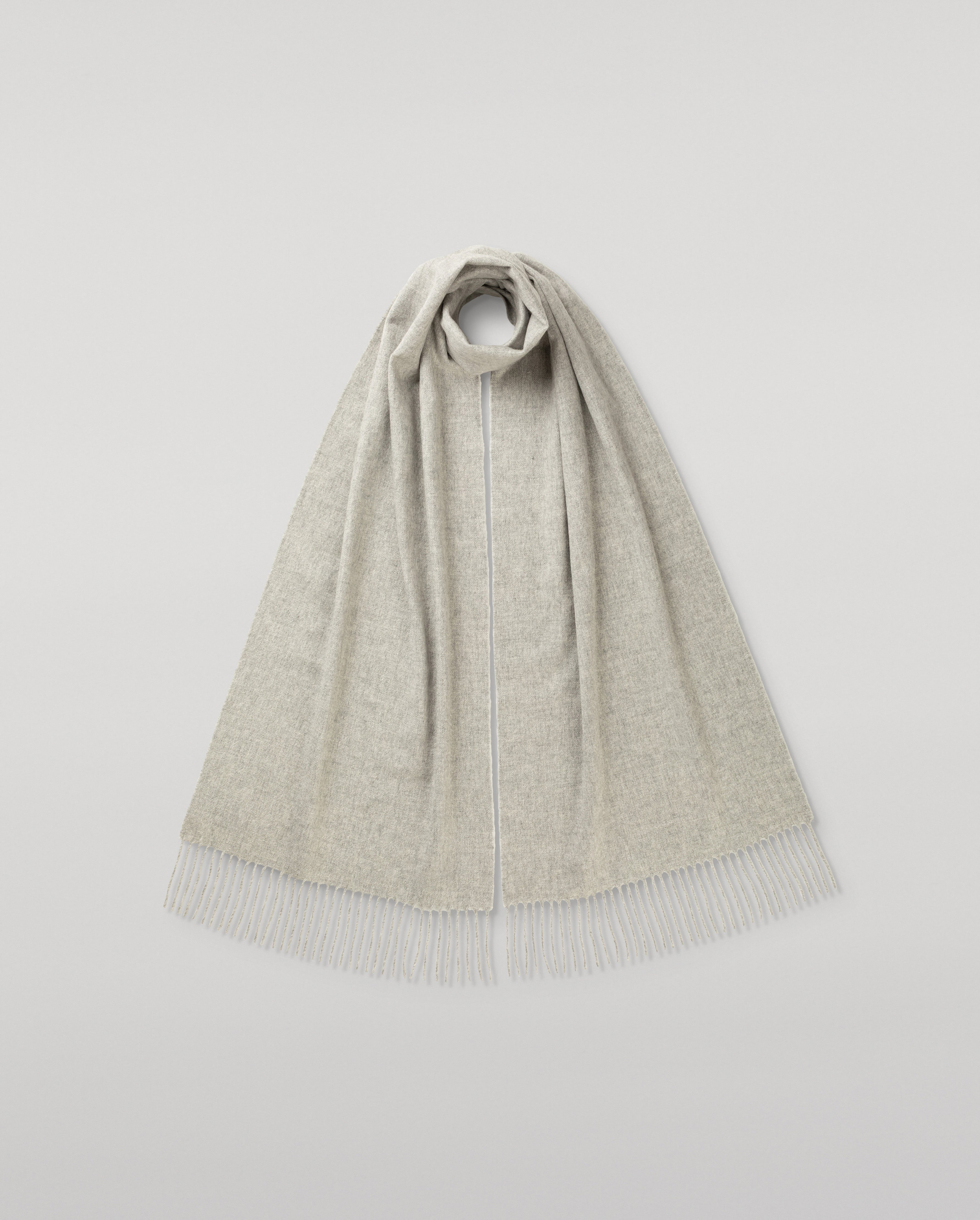 Merino Wool Light Grey Scarf Merino Wool Light Grey Scarf