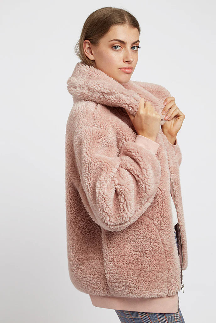 Woody Borg Oversized Bomber Jacket – Pink Woody Borg Oversized Bomber Jacket – Pink