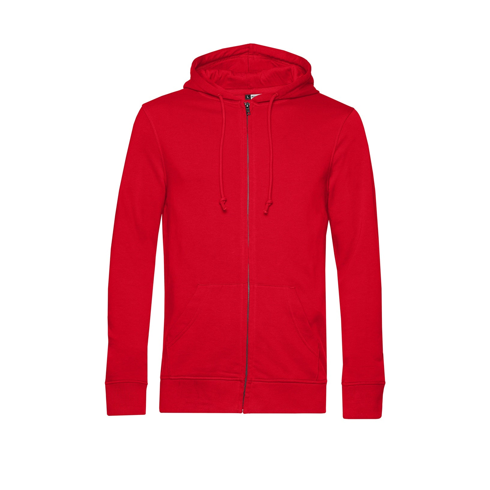 Organic Essential Zipped Hoodie: Mens – M Red Organic Essential Zipped Hoodie: Mens – M Red