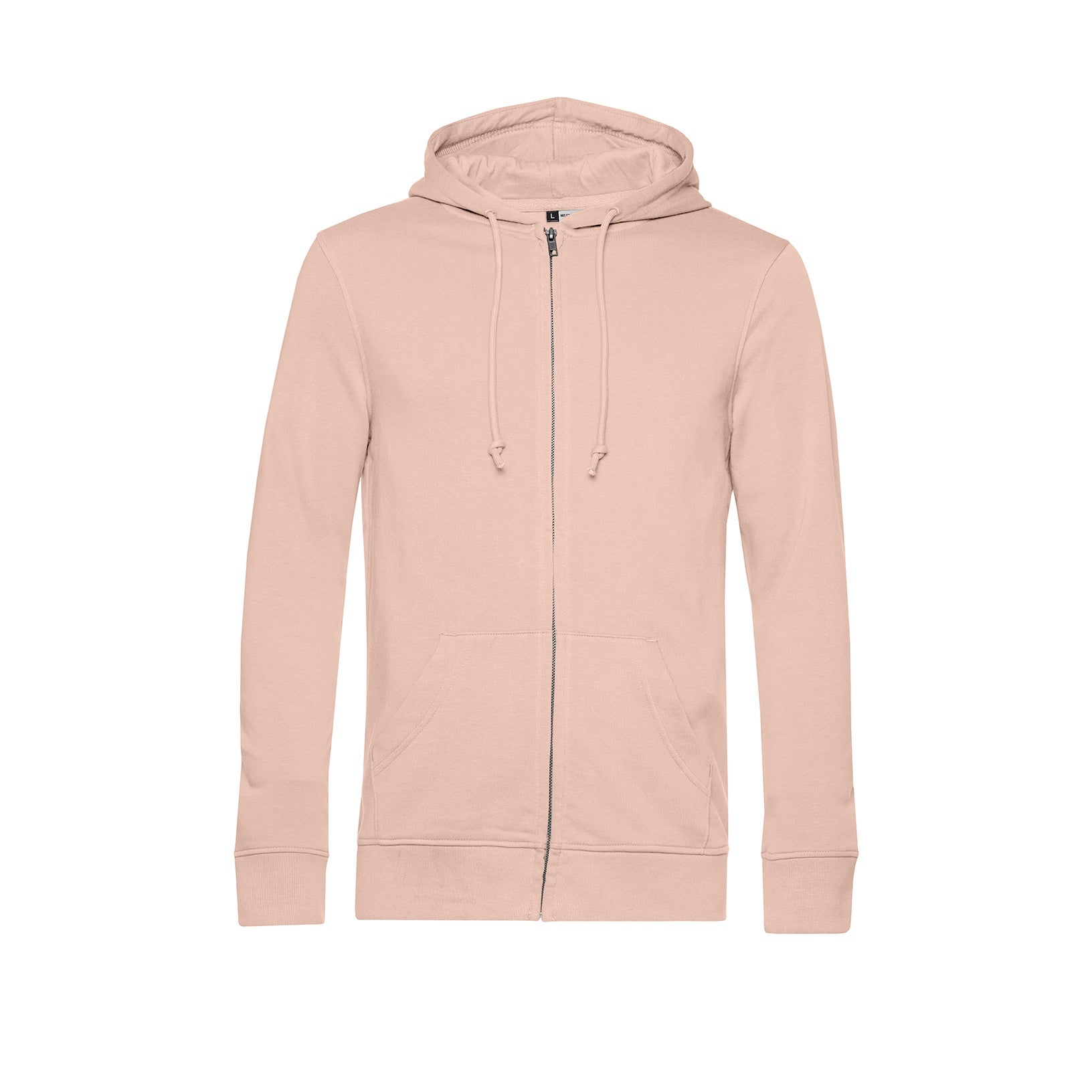 Organic Essential Zipped Hoodie: Mens – S Soft Rose Organic Essential Zipped Hoodie: Mens – S Soft Rose