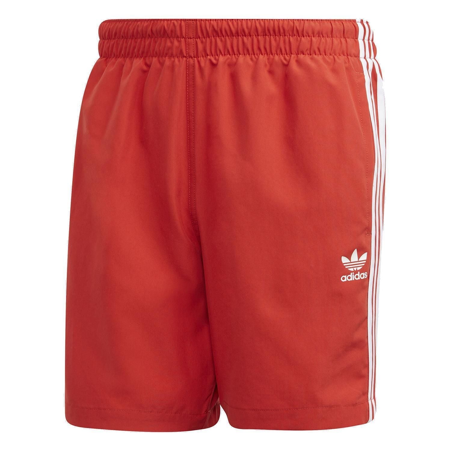 adidas Originals Stripes Swim Shorts – RedWhite – Red adidas Originals Stripes Swim Shorts – RedWhite – Red