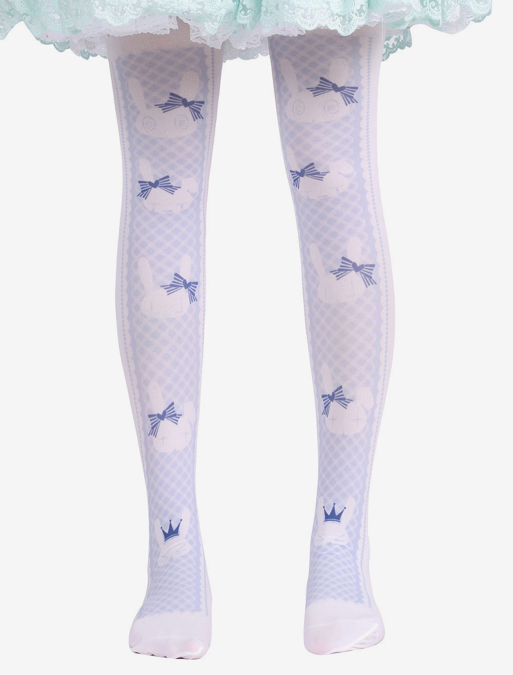 Sweet Lolita Stockings Lilac Printed Lolita Knee High Socks Sweet Lolita Stockings Lilac Printed Lolita Knee High Socks