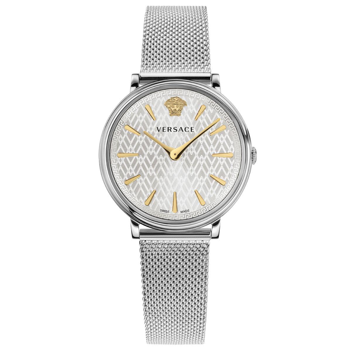 Versace VE V-Circle Silver Tone mm Ladies Watch Versace VE V-Circle Silver Tone mm Ladies Watch