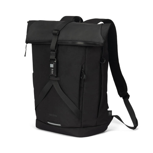 DICOTA D-RPET backpack Roll top backpack Black Polyester DICOTA D-RPET backpack Roll top backpack Black Polyester