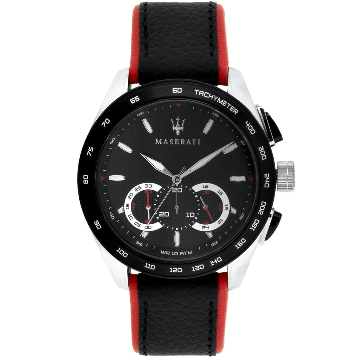 Maserati Traguardo Black Dial Black Leather Strap Men’s Watch Maserati Traguardo Black Dial Black Leather Strap Men’s Watch
