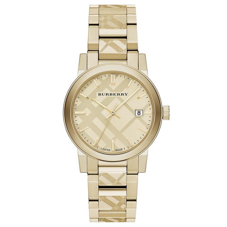 Burberry BU Swiss Gold Ion-Plated Stainless Steel Ladies Watch Burberry BU Swiss Gold Ion-Plated Stainless Steel Ladies Watch