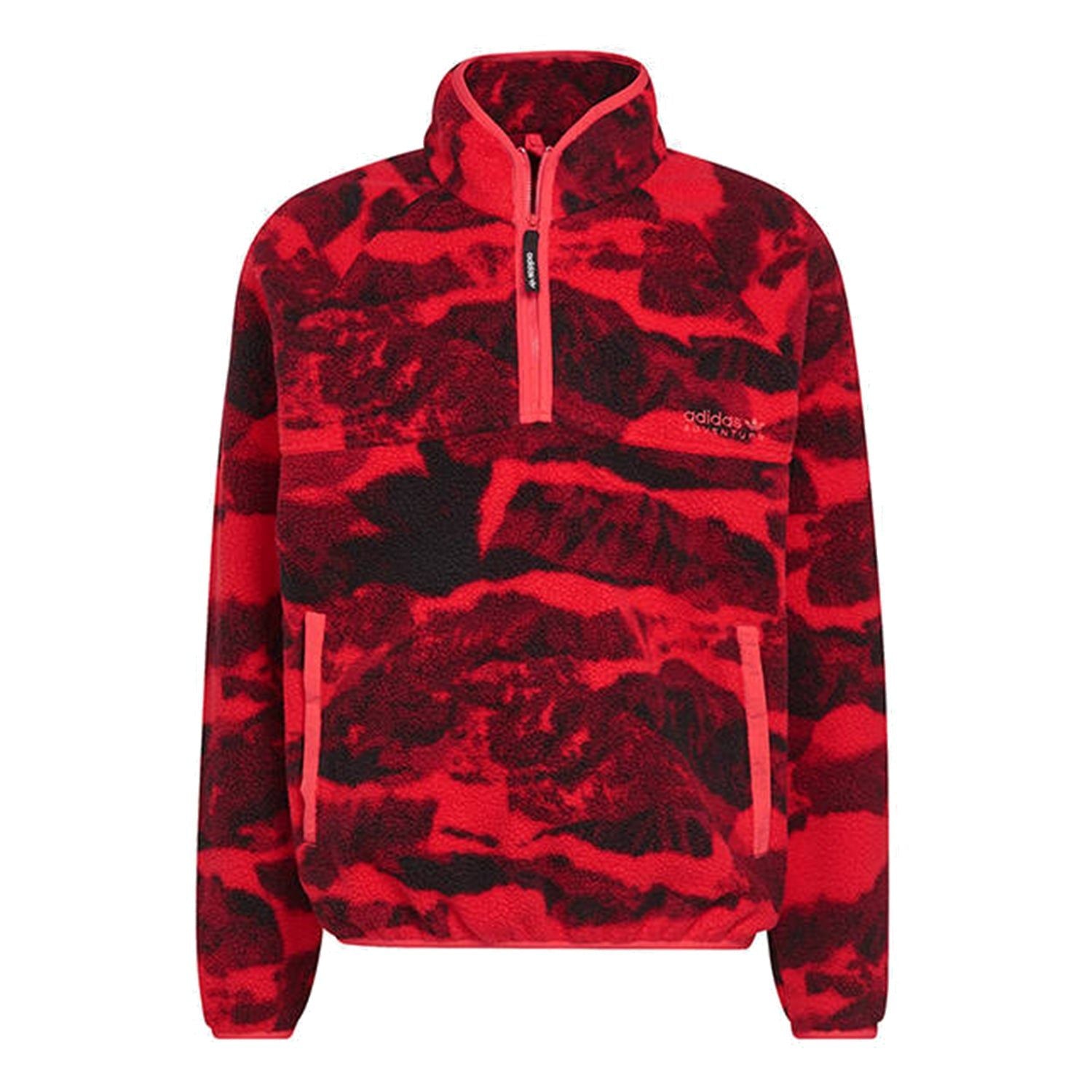 adidas Adventure Polar Fleece Allover Print Half-Zip Sweatshirt – Pink – Pink adidas Adventure Polar Fleece Allover Print Half-Zip Sweatshirt – Pink – Pink