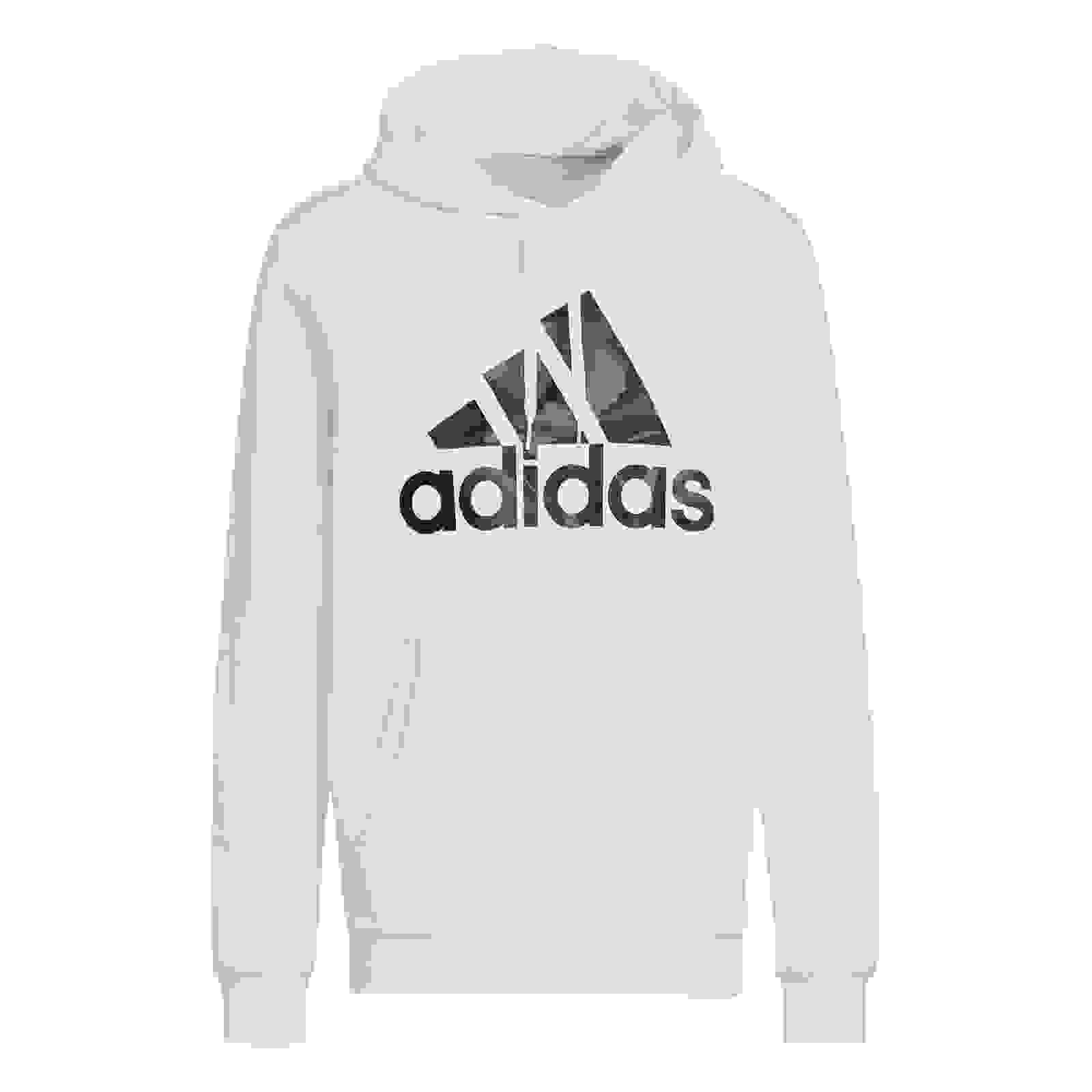 adidas Essentials Fleece Camo-Print Hoodie – White – L White adidas Essentials Fleece Camo-Print Hoodie – White – L White