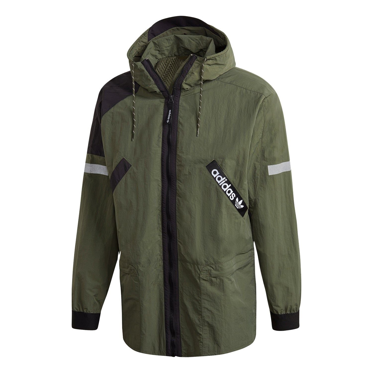 adidas Originals ADV Zip Windbreaker – Base Green – L Green