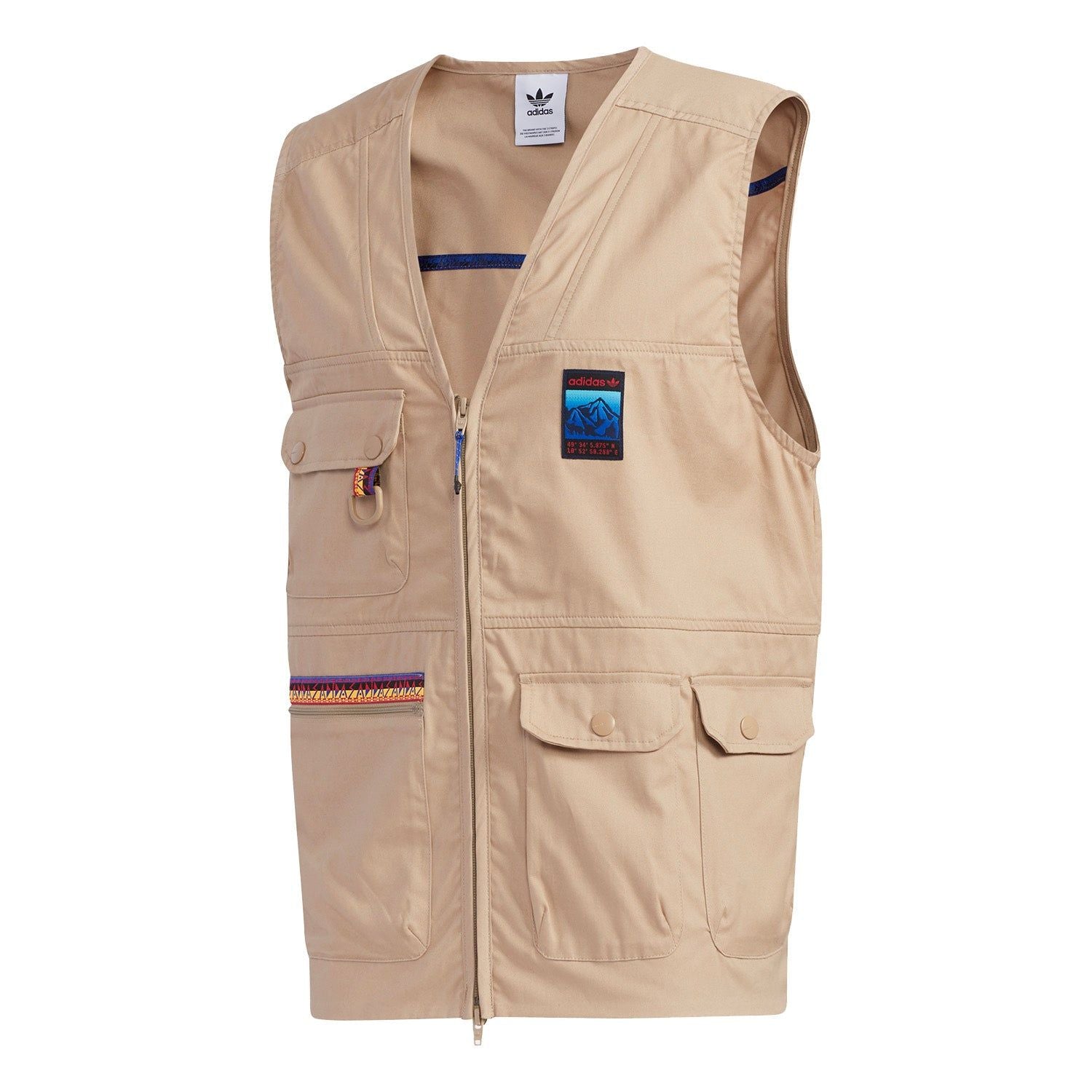 adidas Originals Adiplore Gilet – Brown – Beige