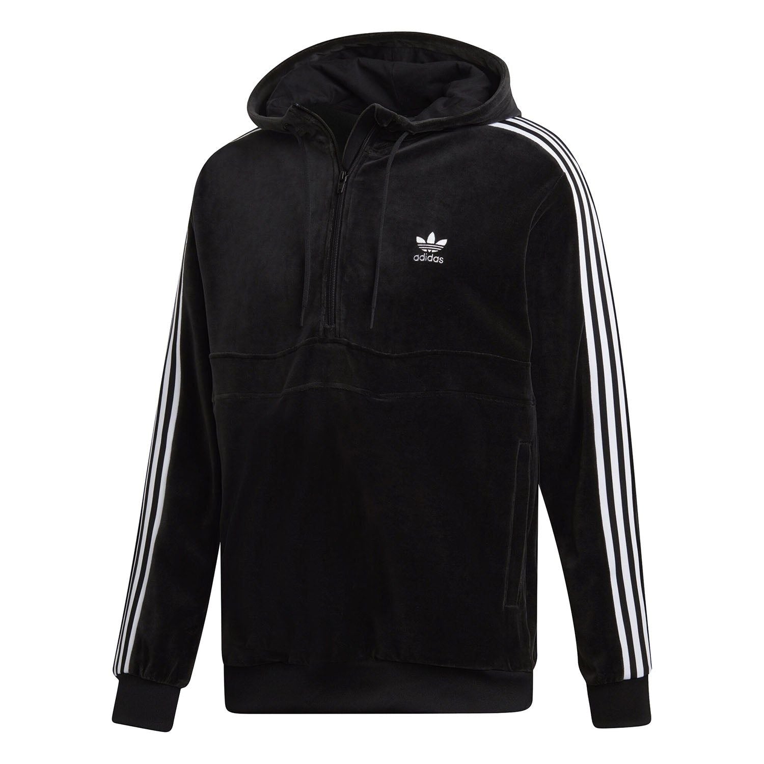 adidas Originals Cozy Half Zip Hoodie – Black – L Black adidas Originals Cozy Half Zip Hoodie – Black – L Black
