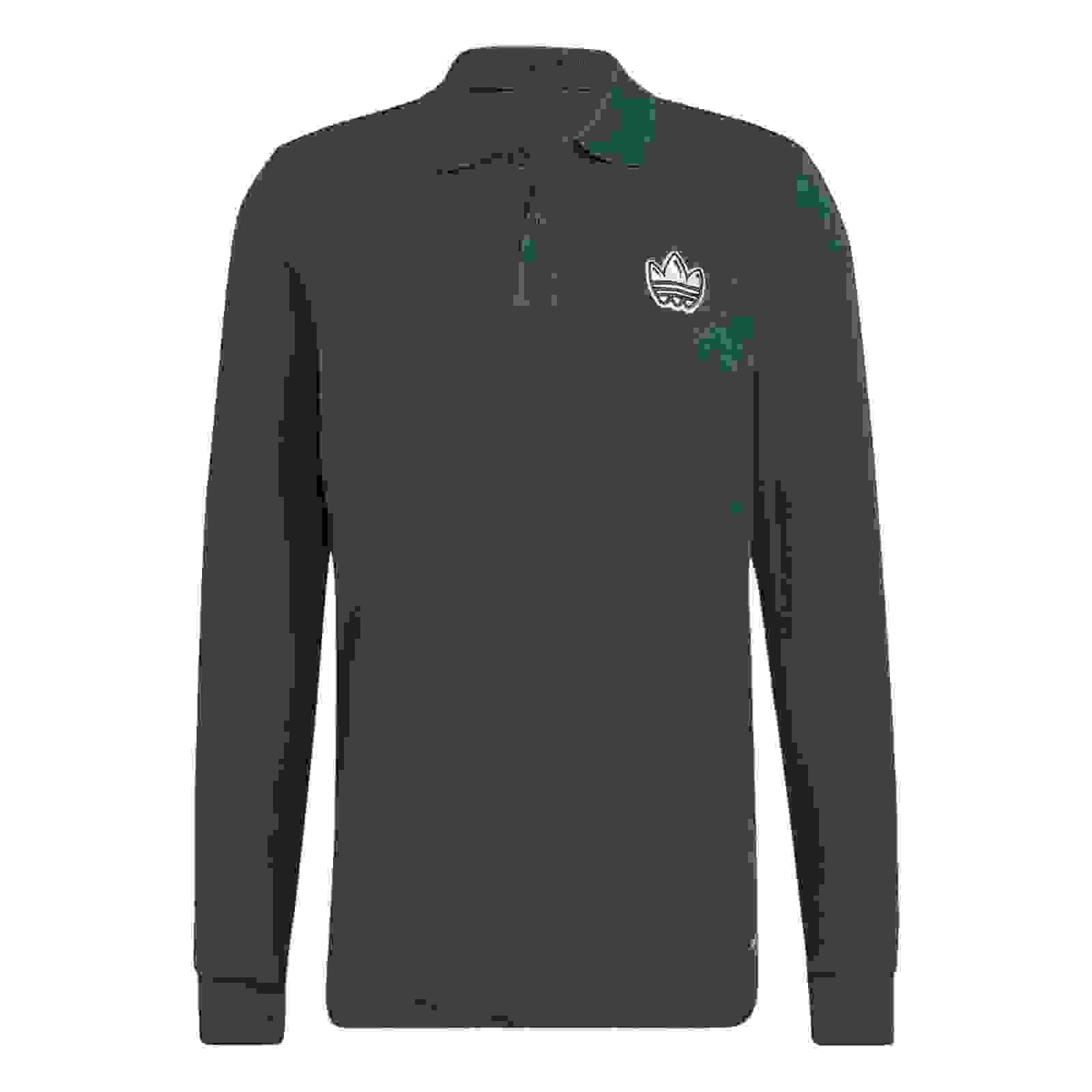 adidas Originals Graphics Campus Long Sleeve Polo Shirt – Green – Green adidas Originals Graphics Campus Long Sleeve Polo Shirt – Green – Green