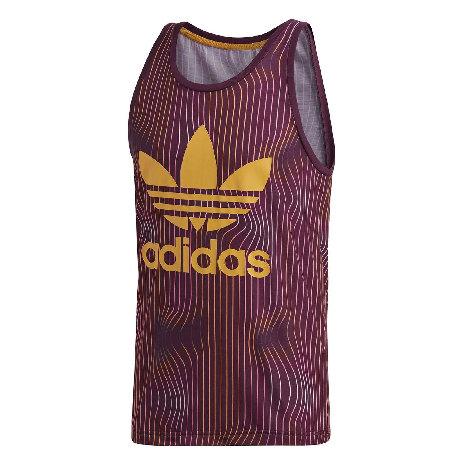 adidas Originals Men’s Warped Stripes Tank Top – Burgundy – Red adidas Originals Men’s Warped Stripes Tank Top – Burgundy – Red